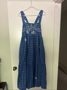 Madewell Embroidered Cicely Tiered midi dress